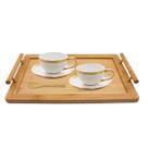 Bandeja de Bambu Para Servir Café da Manhã Decorativa Multiuso Retangular