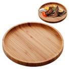 Bandeja de Bambu Redonda Petisqueira Servir Decorar