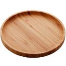 Bandeja de Bambu Round 20cm Lyor Prato Redondo Servir Mesa Posta Decoração