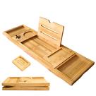 Bandeja de banheira XCe dobrável expansível até 105 cm de bambu