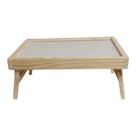 Bandeja de Cafe da manhã de Madeira retangular 38x24cm Branco com madeira Bandeja de Cafe da manhã de Madeira retangular 38x24cm Branco com madeira
