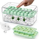 Bandeja de cubos de gelo longzon Mini com tampa e compartimento, 60 unidades para freezer