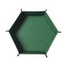 Bandeja de dados Kimairy DND Metal Dobrável em Couro Hexagonal Verde Bandeja de dados Kimairy DND Metal Dobrável em Couro Hexagonal Verde