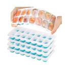 Bandeja de Gelo de Silicone com 14 Cubos - Molde Quadrado com Tampa e Fácil Liberação