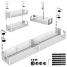 Bandeja de gerenciamento de cabos Under Desk, 2 pacotes SRJZMLY, branca
