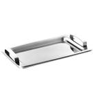 Bandeja De Inox Retangular E Alça Elegante 38cm Mimo Style