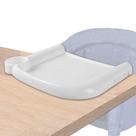 Bandeja de jantar para bebês, cadeira de mesa rápida compatível com LuqiBabe, branca