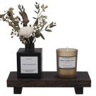 Bandeja de madeira, suporte de pedestal, decoração de banheiro de fazenda, marrom escuro