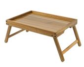 Bandeja de mesa de cama VaeFae Acacia Wood Dobrável com pernas dobráveis para quarto