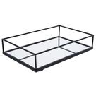 Bandeja De Metal Espelhada Geometric Black 31cm - Mimo Bandeja De Metal Espelhada Geometric Black 31cm - Mimo