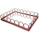 Bandeja de metal retangular com espelho 21 X 26 cm Bandeja de metal retangular com espelho 21 X 26 cm