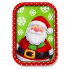 Bandeja De Natal Em Metal De 28cm Art Christmas Zein modelo:Papai Noel