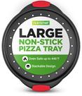 Bandeja de pizza NutriChef NCBPIZ1 33 cm redonda de aço carbono antiaderente