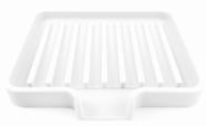 Bandeja de saboneteira e suporte de esponja Happitasa Silicone x2 White