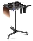 Bandeja de salão de beleza Rolling Cart KFM com taças magnéticas e suporte de cabelo