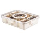 Bandeja de servir dividida Bandesun Snackle Box com tampa e alça Bandeja de servir dividida Bandesun Snackle Box com tampa e alça