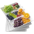 Bandeja de servir Lifewit Divided 15 x 10 de plástico 4 peças branca