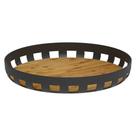 Bandeja de Servir Redonda Lume Preto Fechado 5x35x35cm BAB3000PTF - Ou