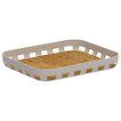 Bandeja de Servir Retangular Lume Bege Fechado 5x29x35,5cm BAB3100BGF - Ou Bandeja de Servir Retangular Lume Bege Fechado 5x29x35,5cm BAB3100BGF - Ou