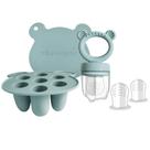 Bandeja de silicone para congelação de alimentos para bebês com moldes para picolé para dentição