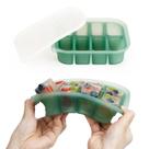 Bandeja de silicone para congelação de alimentos para bebês haakaa com tampa verde ervilha