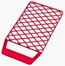 Bandeja de tarefas Linzer RM115 Mini Roller Grid 10 cm vermelha