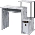 Bandeja de teclado Desk Acme Lyphre Wooden Top, branca antiga