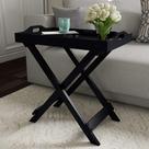 Bandeja de TV dobrável Lavish Home Contemporary Black