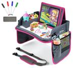 Bandeja de Viagem Infantil WITRIP com Placa Apagável a Seco - Cinza/Rosa