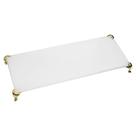 Bandeja de Vidro C/ Pé Luxo Lavabo Banheiro Sala Mesa 25x10