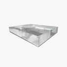 Bandeja de Vidro Espelhada Quadrada 27x27 cm