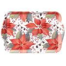 Bandeja Decorada 13x21cm Ambiente Poinsétia e Frutos Silvestres