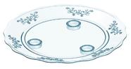 Bandeja Decorada Redonda Transparente 32CM Tasil