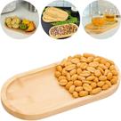 Bandeja Decorativa Apoio Oval Nature de Bambu Petisqueira Travessa 20cm x 10cm x 1,5cm Lyor