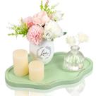 Bandeja decorativa BIEOFFEI Cloud Wood para velas e perfume Bandeja decorativa BIEOFFEI Cloud Wood para velas e perfume
