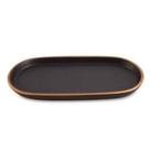 Bandeja Decorativa Cerâmica Preta 15808 12x26,5x14cm Mart