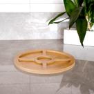 Bandeja Decorativa de Bambu para Petiscos Redonda 26cm F01 - D'Rossi