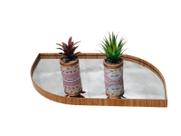 Bandeja decorativa Elegance 30x50 MDF laminado cinamomo com espelho StyloDecor