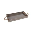 Bandeja Decorativa em Madeira e material sintético Cinza 40cm KV0297 BTC Bandeja Decorativa em Madeira e material sintético Cinza 40cm KV0297 BTC