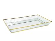 Bandeja Decorativa Em Metal Dourado G - Lucatti