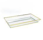 Bandeja Decorativa Em Metal Dourado M - Lucatti
