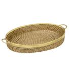 Bandeja Decorativa Em Rattan e Metal Dourado 30x6x22,5cm - E. I. Bandeja Decorativa Em Rattan e Metal Dourado 30x6x22,5cm - E. I.