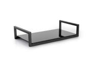 Bandeja Decorativa Frame 27cm Vidro e Aço Suporte P/ Objetos