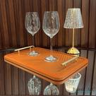 Bandeja Decorativa Laranja G em material sintético com Alças Douradas Bandeja Decorativa Laranja G em material sintético com Alças Douradas