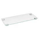 Bandeja Decorativa Lavabo Sala Em Vidro Transparente 25x10 Bandeja Decorativa Lavabo Sala Em Vidro Transparente 25x10