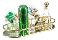 Bandeja Decorativa Luxo Com Espelho Banheiro Perfumes Cosméticos 128