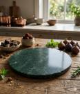 Bandeja Decorativa Mármore Verde Guatemala Para Servir 30x30cm