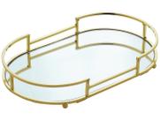 Bandeja decorativa metal Royal Decor 32x18x5cm dourada