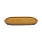 Bandeja Decorativa Multiuso Oval Em Bambu Natural Perfeita Para Servir E Decorar