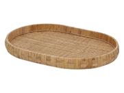 Bandeja Decorativa Para Servir E Decorar Multiuso Em Fibra Natural